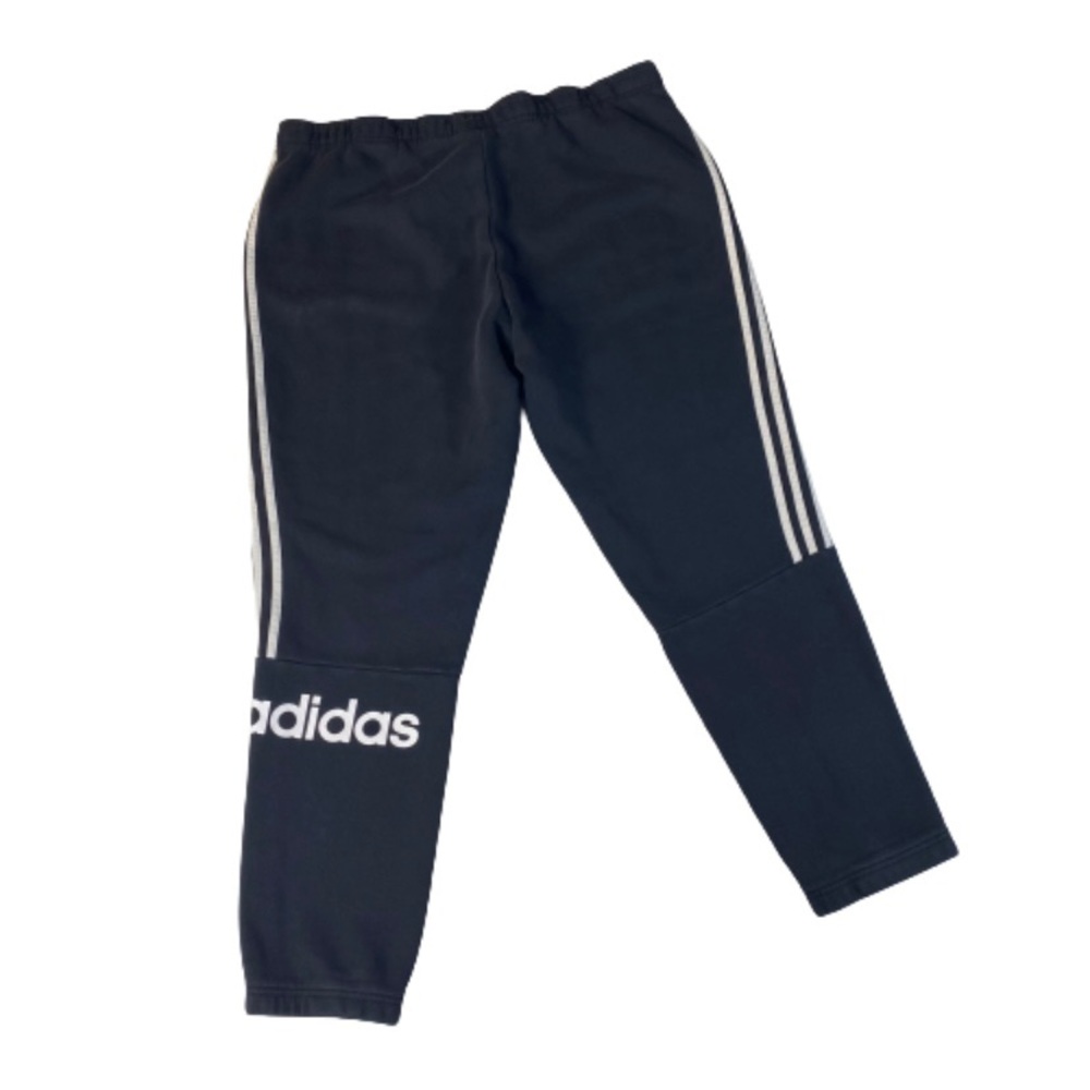 Adidas jogger sweatpants spell out logo XL black